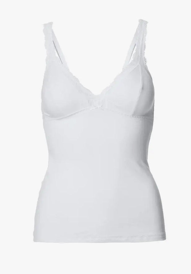 Lace trimmed Camisole in White