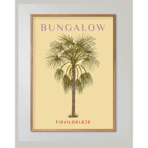 Indrammet - Den gule palmeplakat Bungalow Tisvildeleje 🌴 