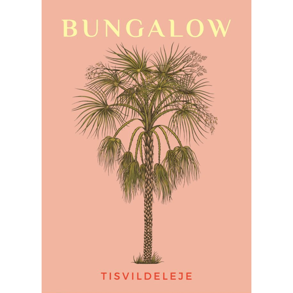 Uden ramme - Palmeplakat Lyserød plakat Bungalow Tisvildeleje 🌴 