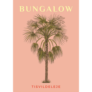 Uden ramme - Palmeplakat Lyserød plakat Bungalow Tisvildeleje 🌴 