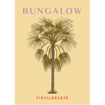 Uden ramme - Palmeplakat Gul plakat Bungalow Tisvildeleje 🌴 