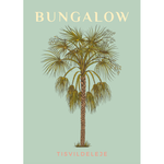 Uden ramme - Palmeplakat Mintgrøn plakat Bungalow Tisvildeleje 🌴 mintgrøn 